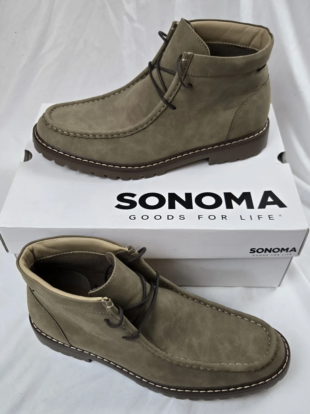 Sonoma Goods For Life Foster Men's Chukka Boots Size 11 Taupe New in Box